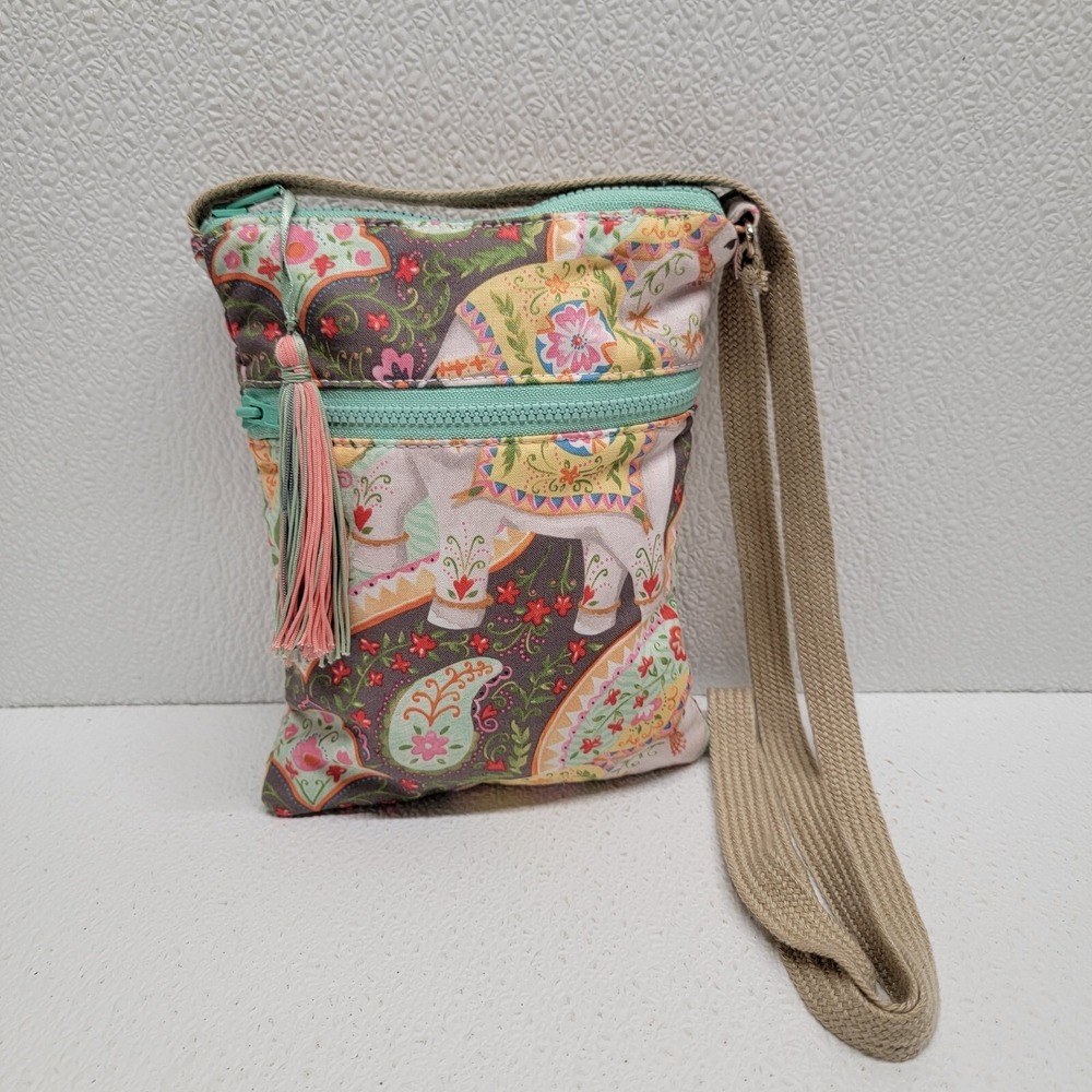 DOUGLAS Cuddle Toys Arabian Elephant Crossbody Purse Bag - 7252